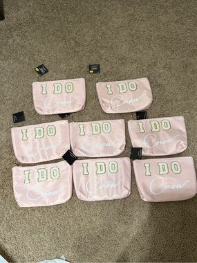 I DO Crew Pink Cosmetic Pouch Set of 8